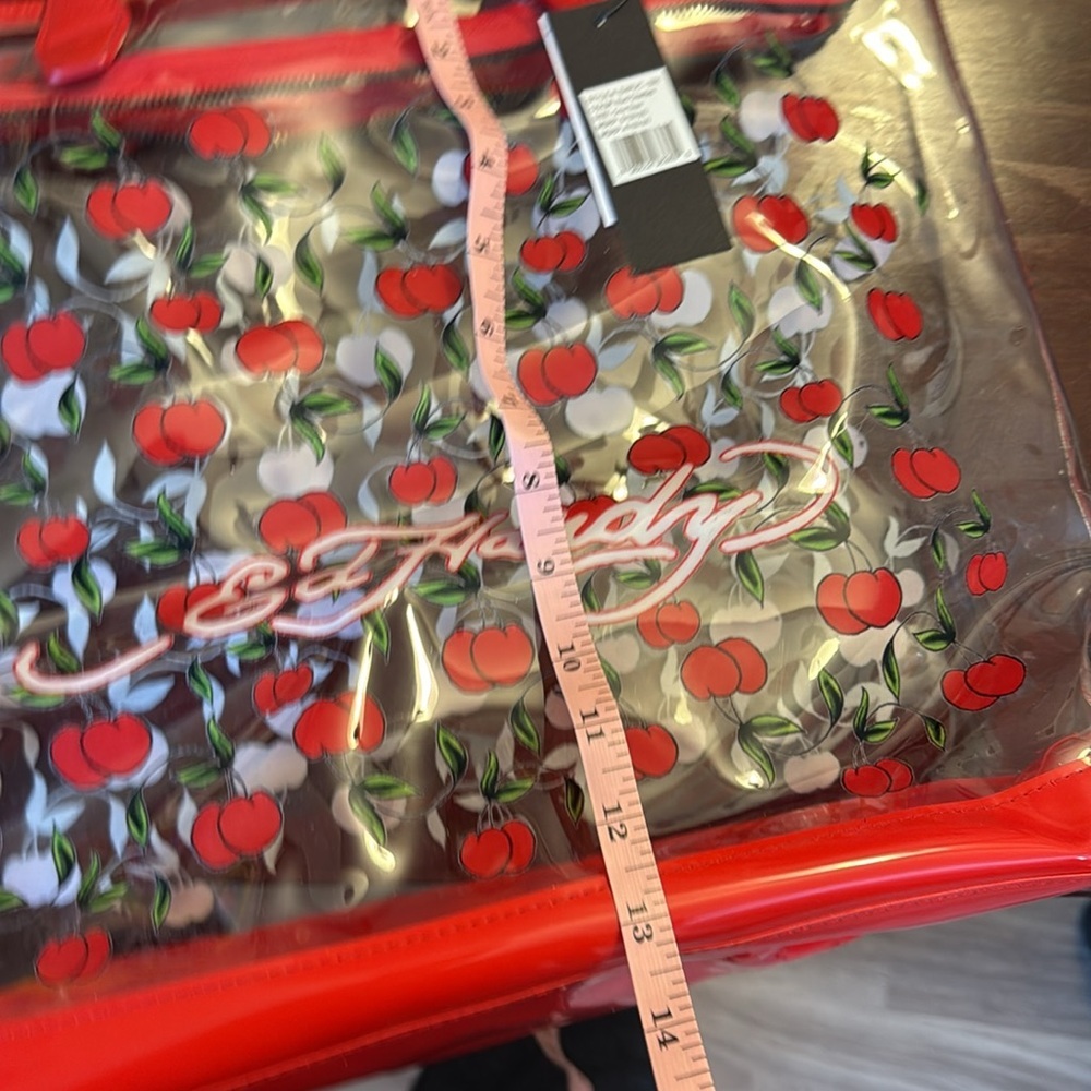Ed Hardy Transparent Tote with Red Cherry Design - Picture 7 of 7